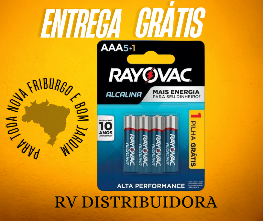PILHA ALCALINA PALITO AAA LV6 PG5 - RAYOVAC