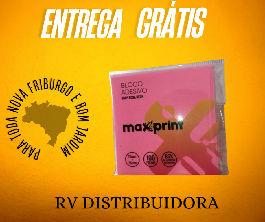 Bloco de Recado Autoadesivo 76 mm x 76 mm 360 Graus Amarelo 100 fls