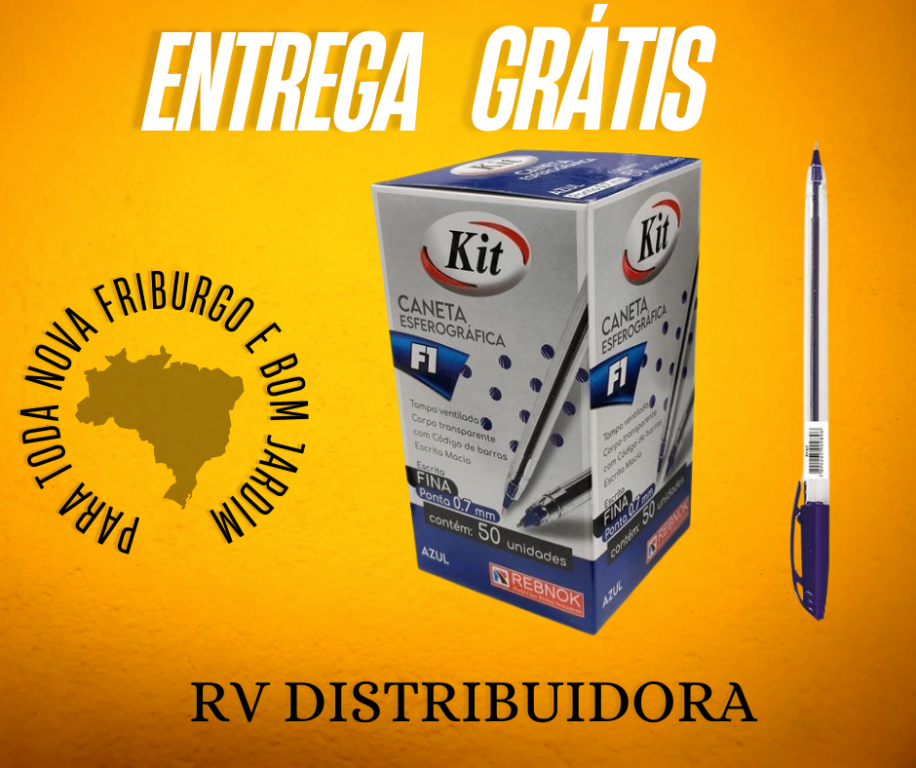 CANETA KIT F1 PONTA FINA 07mm AZULCXC/50