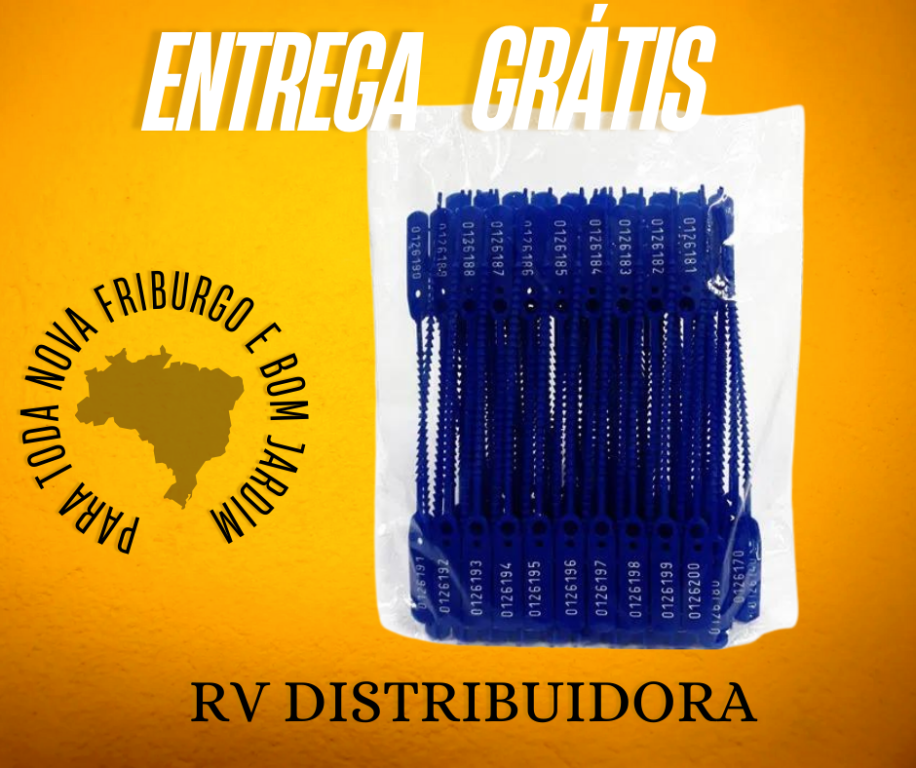 LACRE AZUL PARA MALOTE DE 16CM COM 100 PEÇAS