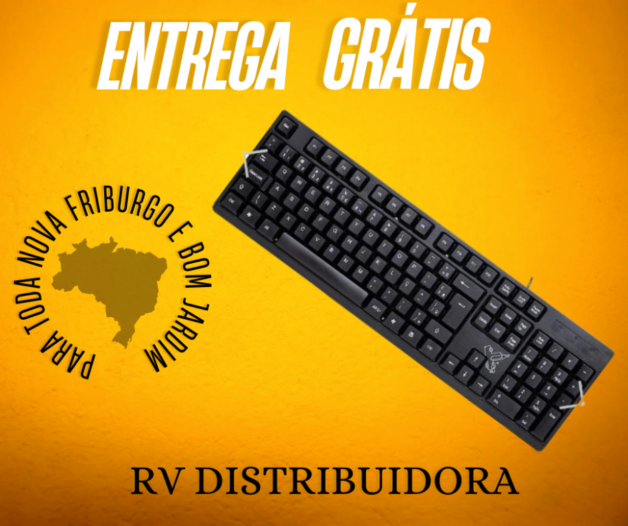 TECLADO UNIVERSITARIO USB 2.0 PRETO R.60000140