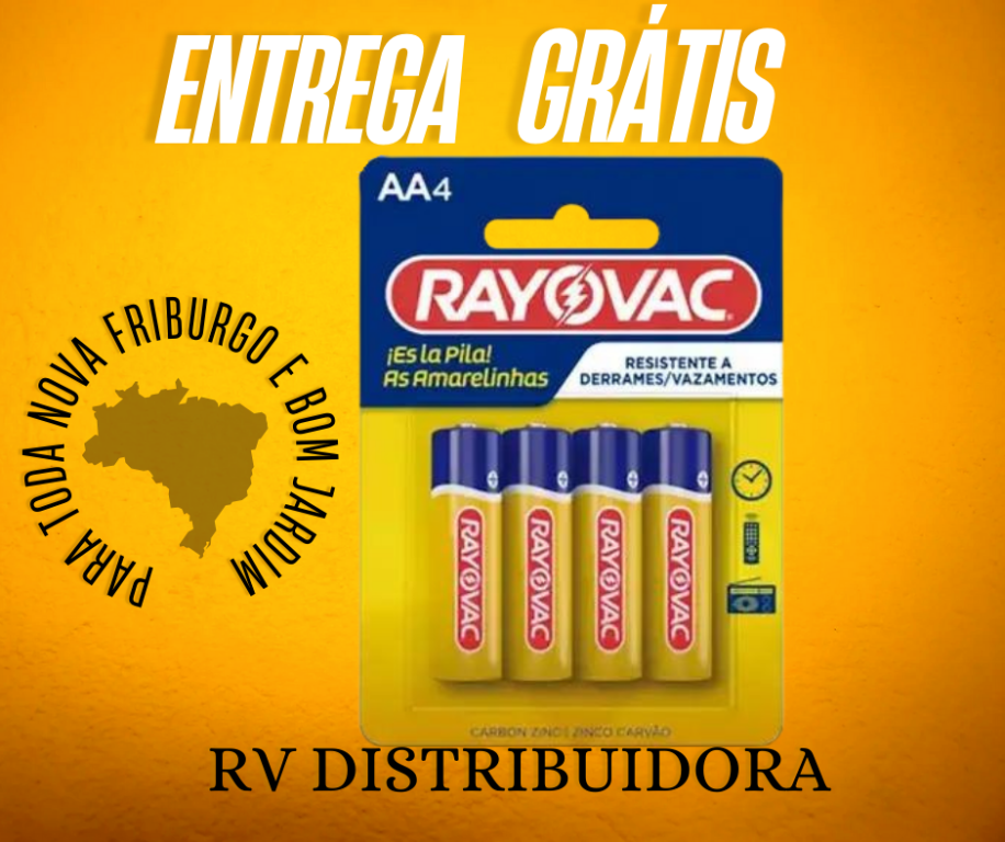 PILHA RAYOVAC AMARELINHA  AA PEQUENA SM - 4UN