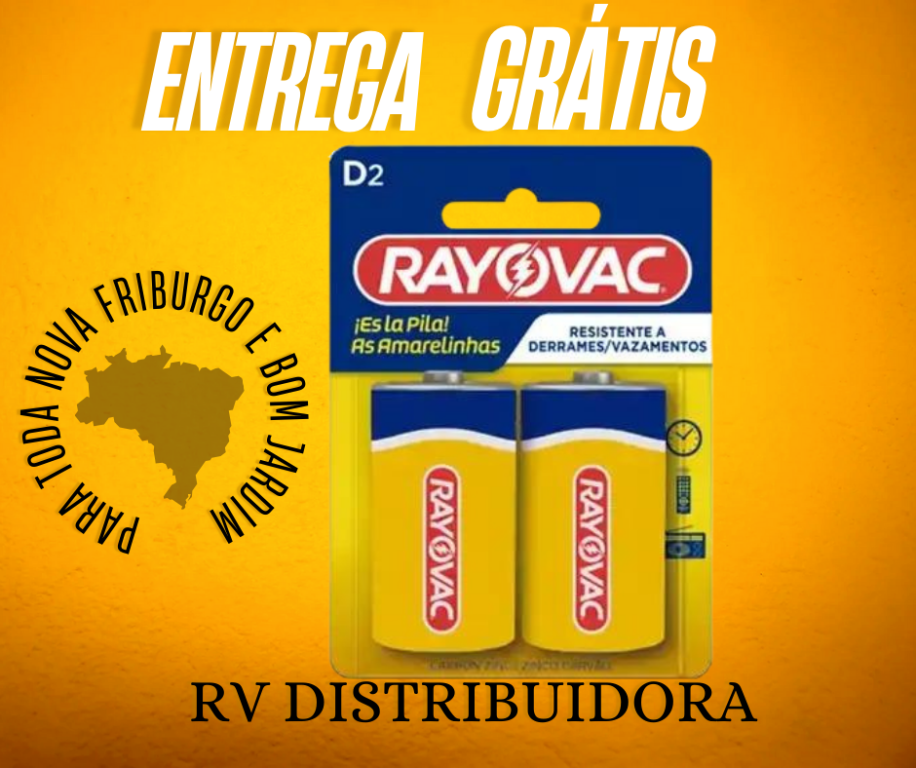 PILHA RAYOVAC AMARELINHA GRANDE SM - 2UN