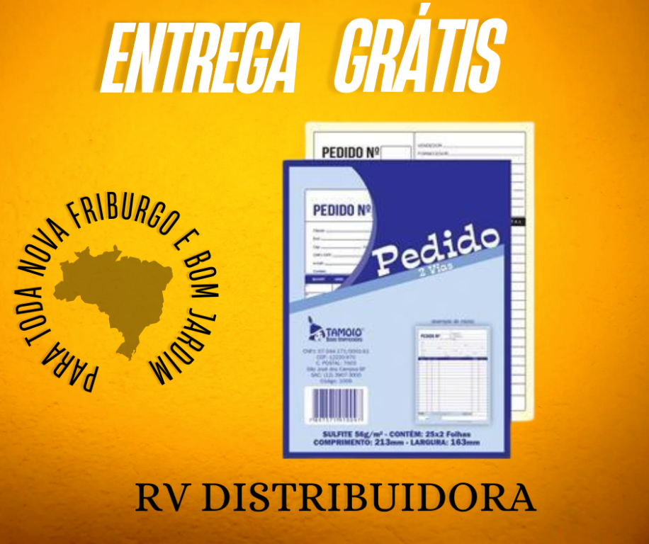 TALÃO DE PEDIDO 1/8 56g 2 VIAS 25X2 213MMX163MM