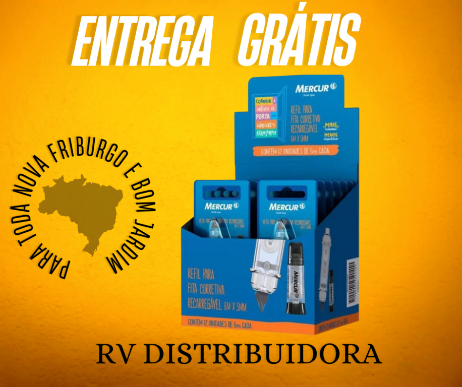 CORRETIVO EM FITA REFIL 5 mm x 6 m Mercur