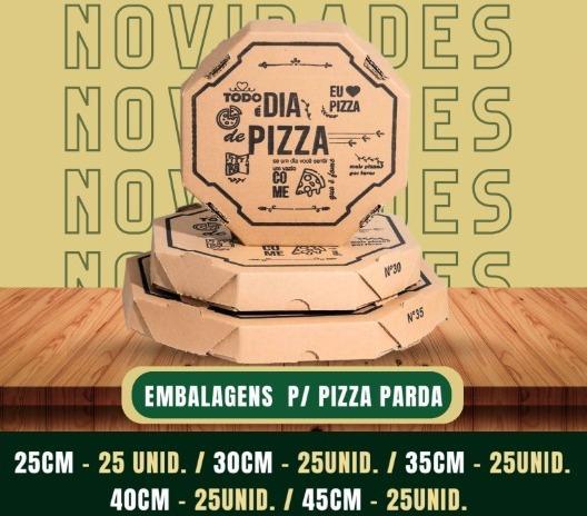 EMBALAGEM DE PIZZA PS 35CM X25 UND DIA DE PIZZA