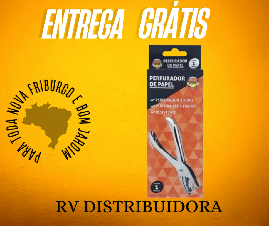 PERFURADOR DE PAPEL 1 FURO JOCAR GALV. P/6 FLS