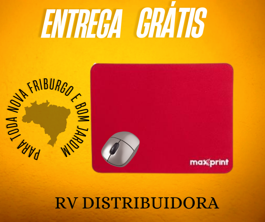 MOUSE PAD TECIDO VERMELHO 22X18