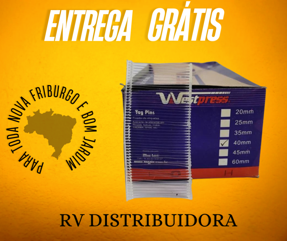 PINO DE FIXADOR DE ETIQUETA TAG FINI-40 MM WESTPRESS