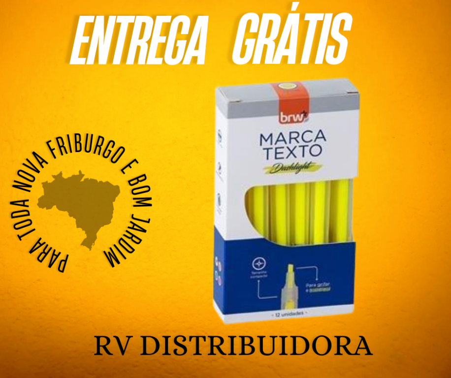 CANETA MARCA TEXTO DASHLIGTH AMARELO FLUORESCENTE - BRW