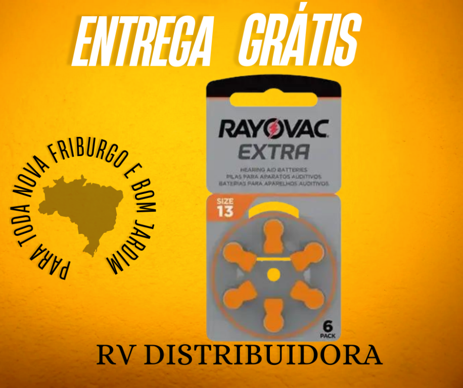 PILHA RAYOVAC AUDITIVA TAMANHO 13 SM - 6UN