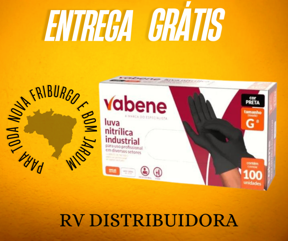 LUVA VABENE NITRILICA G -PRETA INDUSTRIAL Sem PÓ C/100 und