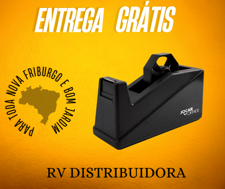 SUPORTE PARA FITA ADESIVA JOCAR OFFICE G PRETO - LEONORA