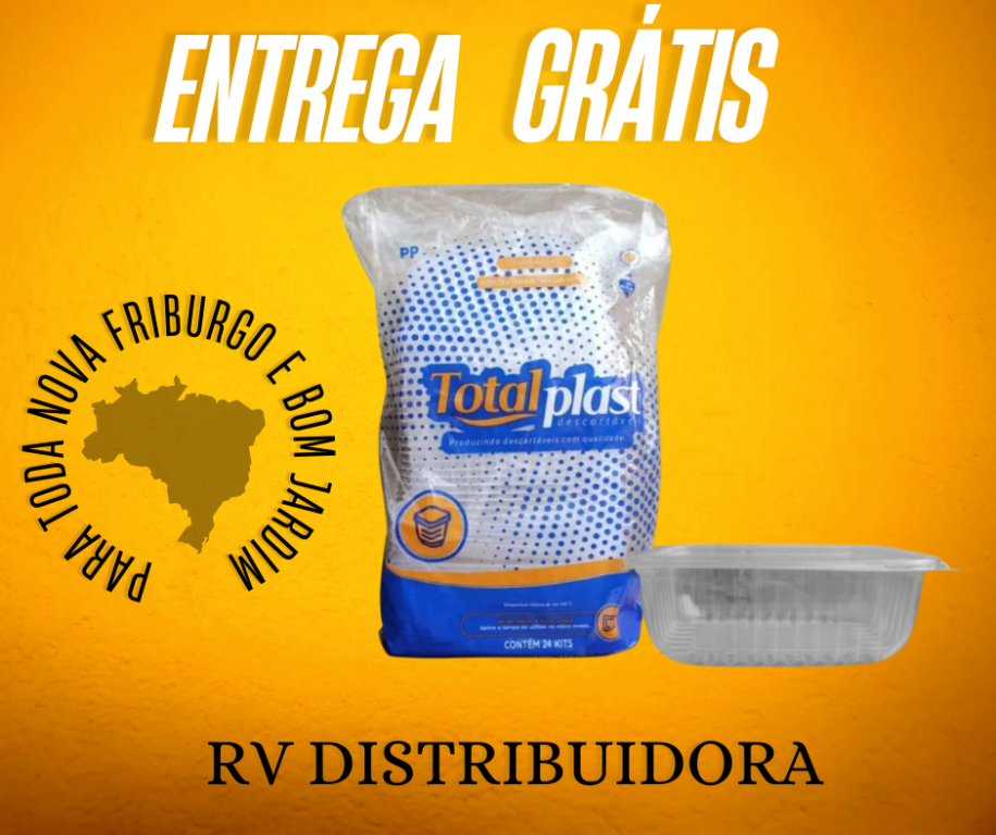 POTE RETANGULAR TOTALPLAST 1000 ML X 24 UND