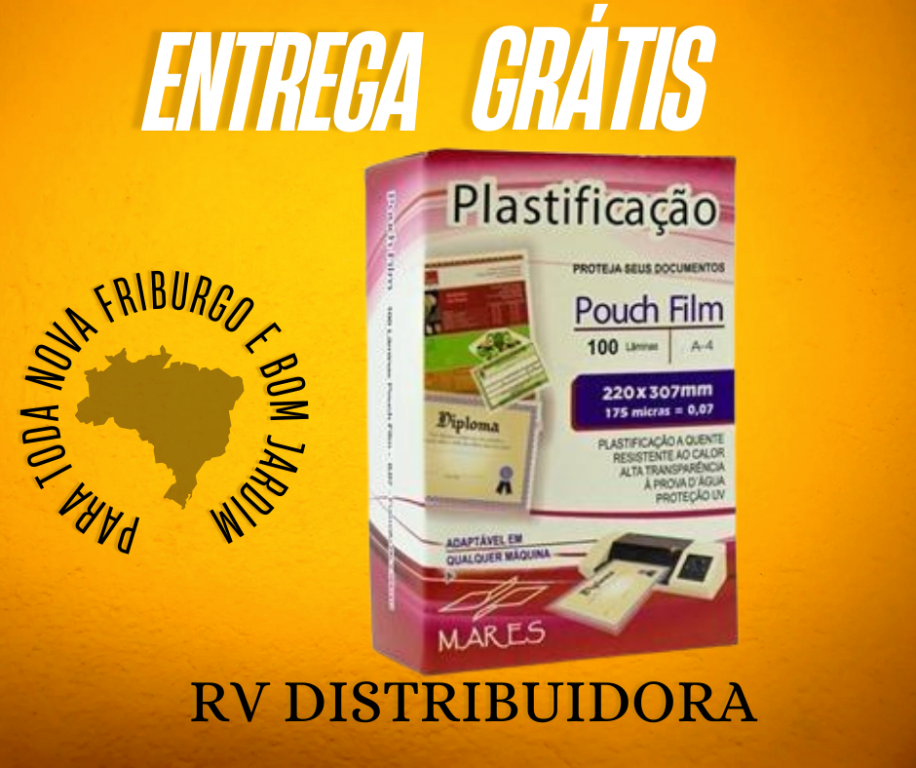 PLÁSTICO PARA PLASTIFICAÇÃO POUCH FILM A4 220X307 (0,07) - MARES