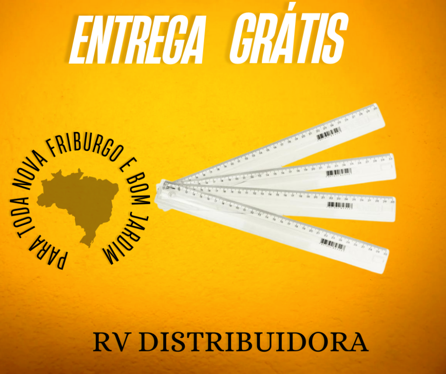 RÉGUA DE POLIESTIRENO CRISTAL 30 cm - Dello