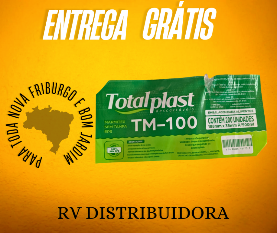 MARMITEX + TAMPA TOTALPLAST TM-100  500ML BAIXA C/200 UNIDADES