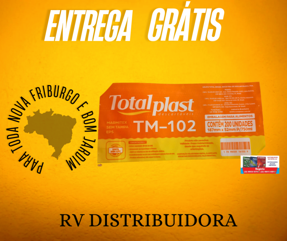 MARMITEX + TAMPA TOTALPLAST TM-102  750ML COM 200 UNIDADES