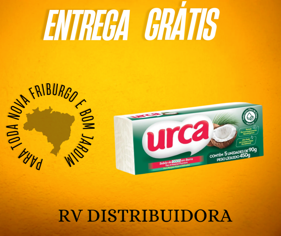 SABÃO EM PEDAÇO URCA COCO PCT 5X90G