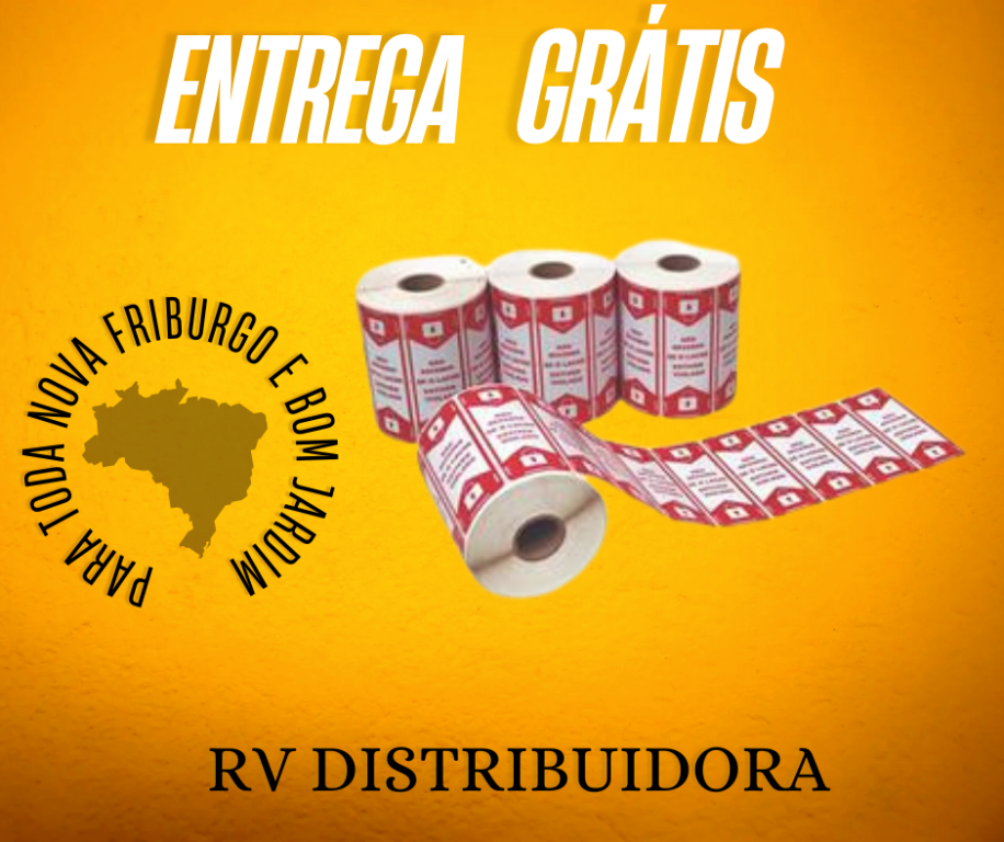 ETIQUETA ADESIVA LACRE DELIVERY 100 MM X 35 MM C/1000