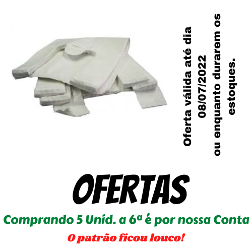 Sacola branca lisa  38 x 48 cod 2,2