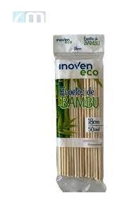 Espeto bambu churrasco Inovem 25 cm 50un