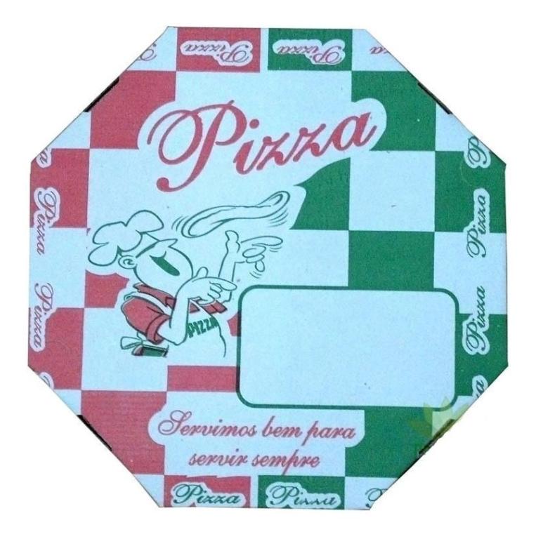 Caixa de pizza oitavada impr. 25 cm 25 un
