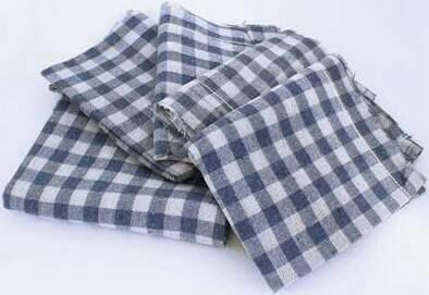 Saco alvejado 100% alg. xadrez 38x63 cm