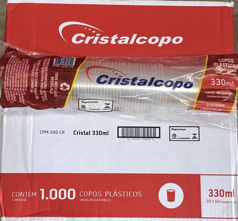 Trans Pp COPO CRISTAL TRANS PP 50UN 330ML | distribuidorauniversal2025