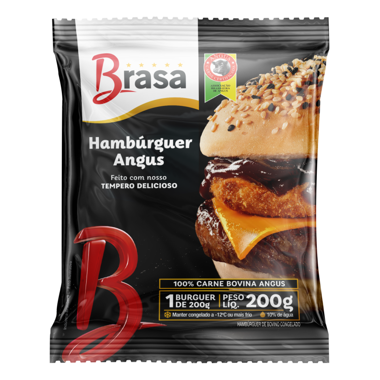 Hambúrguer Brasa Angus 200g – Caixa c/16 Un