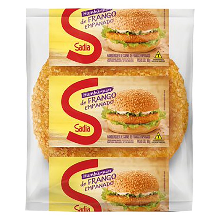 Hambúrguer Sadia Frango 90g - Caixa c/ 10 Un