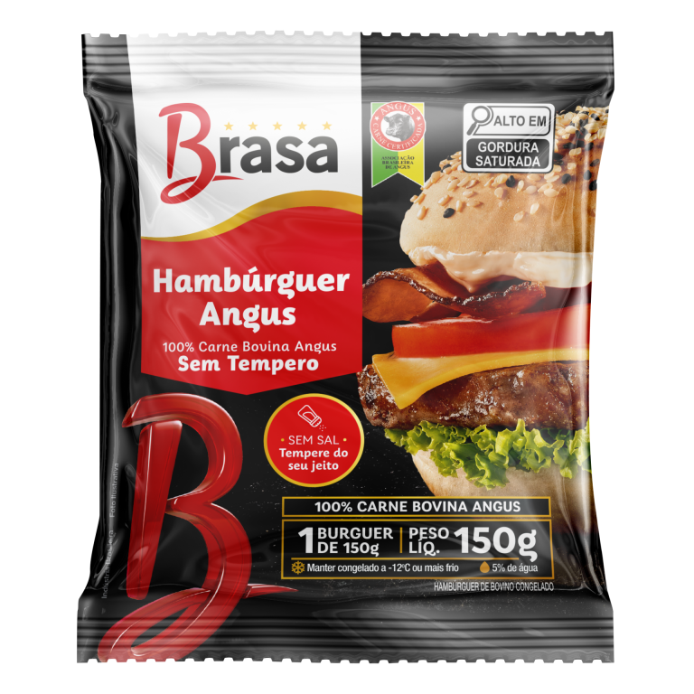 Hambúrguer Angus 150g S/Tempero – Caixa c/20 Un