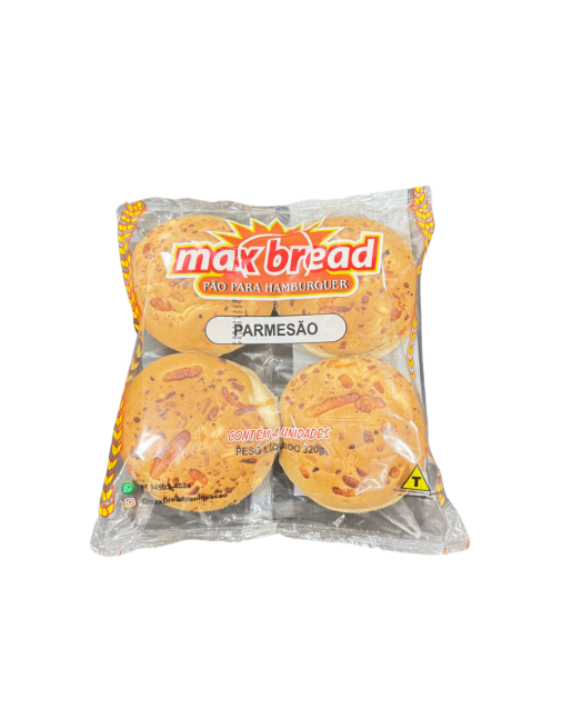 Pão Parmesão Max Bread - Pacote c/ 4 Un, Caixa c/ 12 Pacote, 48 Un