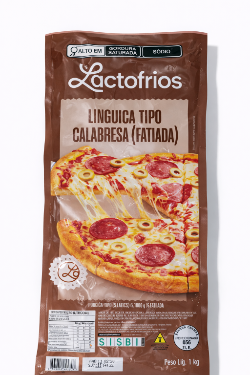 Linguiça Calabresa Fatiado - Lactofrios 1Kg