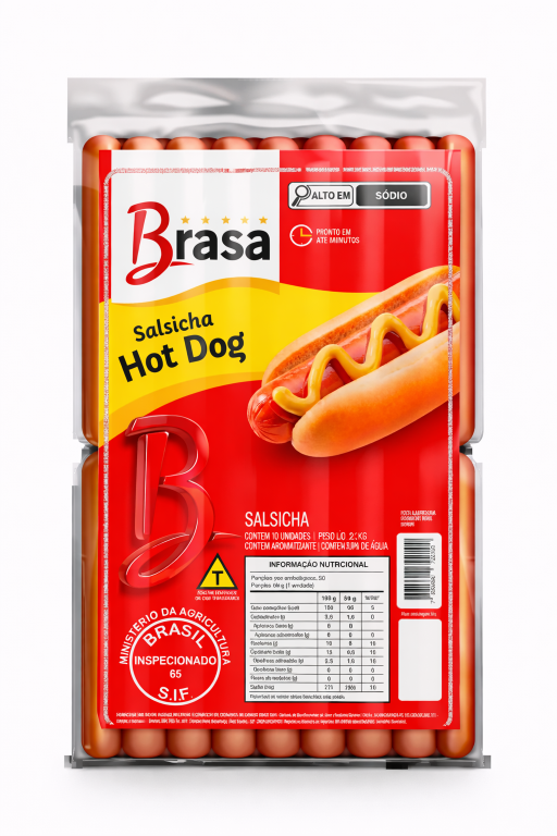 Salsicha Hot Dog - Brasa 2,5Kg