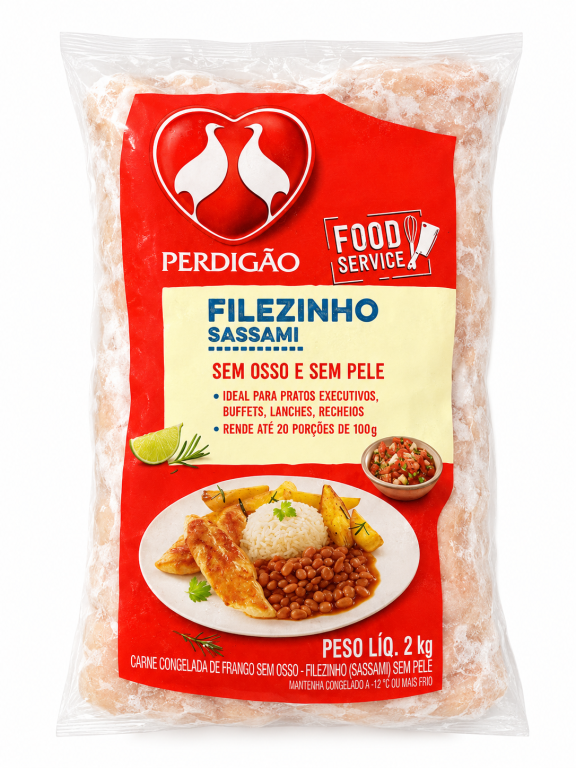 Filezinho Sassami de Frango Sem Osso e Sem Pele - Perdigão Pacote com 2kg