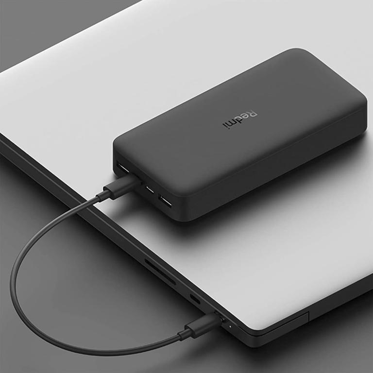 Xiaomi 20000mAh Redmi Power Bank, Carga Rápida, Carga Rápida de 24Way 18W, Portas de Entrada e Saída