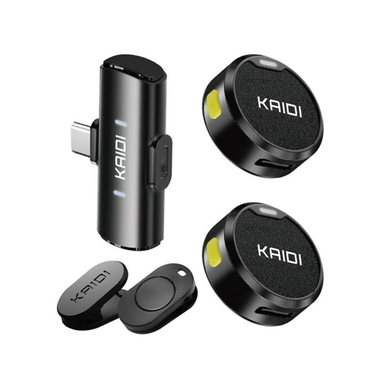 Microfone de Lapela Magnetico s/ Fio Tipo-C- Kaidi - KMF4-C