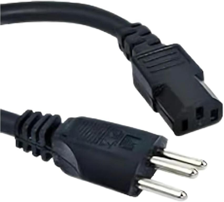 Cabo de Força 3 Pinos Tripolar Universal 1,5m para PC, Monitor, Fonte, Impressora, TV – Bivolt – Padrão Novo Inmetro