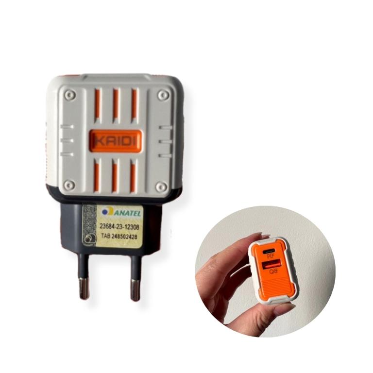 Carregador Fonte USB TPC 20W 3.0a Kaidi Kd-691