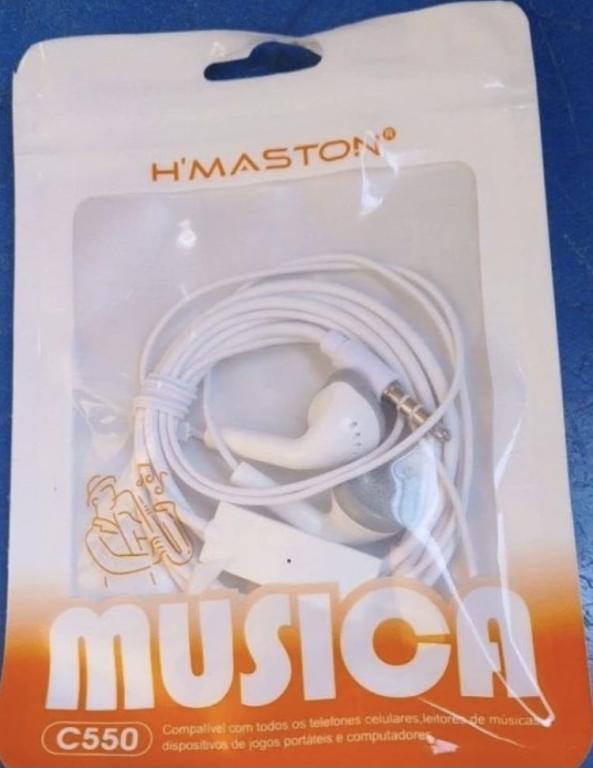 Fone De Ouvido Com Microfone H’Maston C550 Preto Ou Branco