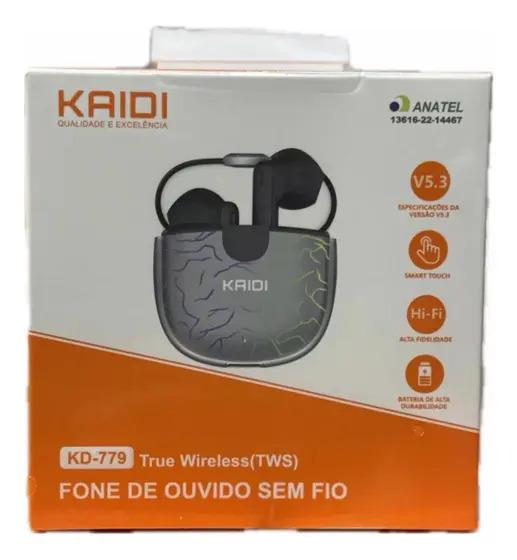 Fone de ouvido in-ear sem fio Kaidi TWS KD-779 preto