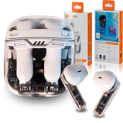Fone de Ouvido Bluetooth Sem Fio Transparente PEINING - PEI-713