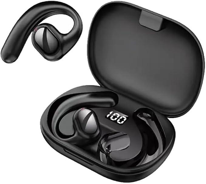 Fones de Ouvido Bluetooth por Condução Ossea à Prova d'Água com Microfone e Cancelamento de Ruído - Esportivos e Resiste