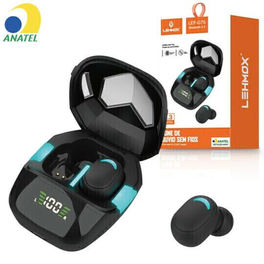 Fone de Ouvido Lehmox Bluetooth sem Fio G7S Game com Display Digital Compacto Mini
