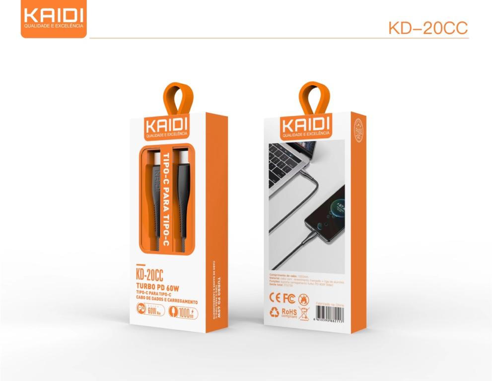 CABO TURBO DE DADOS E CARREGAMENTO 1M - KD-20CC