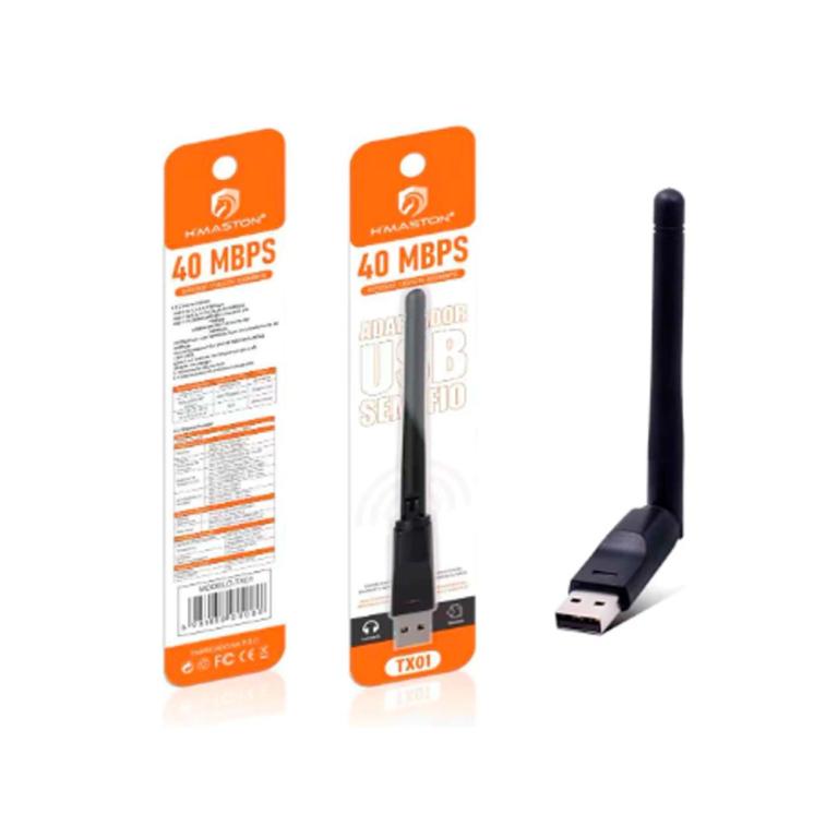 Adaptador de Wi-Fi H’ MASTON – USB Sem Fio – 40 MBPS – TX01