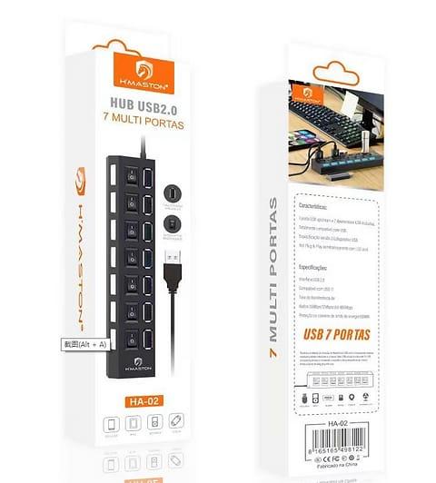 Adaptador HUB 2.0 - 7 multi portas HA-02