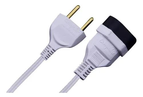 Cabo Prolongador Extensão Adaptador Tomada 5 Metros Bivolt