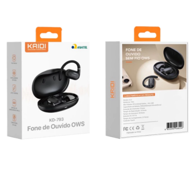 Fone de ouvido Bluetooth OWS Cancelamento de ruído Kaidi KD-793